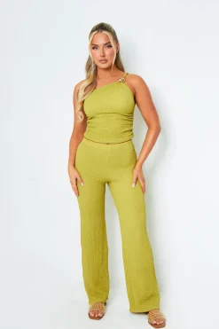 Trousers|Co-Ords*Missy Empire Katie Olive Straight Leg Trousers