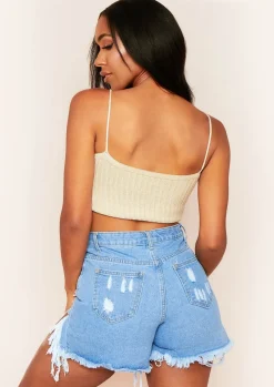 Airport Vibin'|Tops*Missy Empire Katy Knitted Rib Crop Top Beige