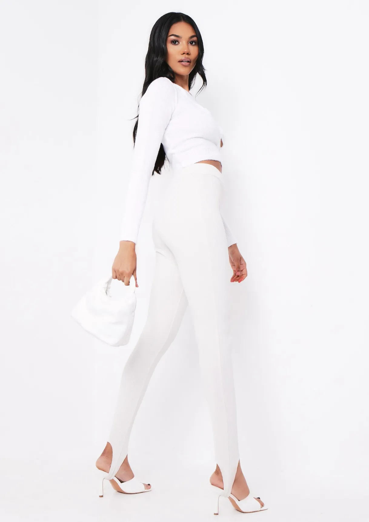 Knitwear*Missy Empire Kehlani Cream Knitted Button Up Cropped Cardigan