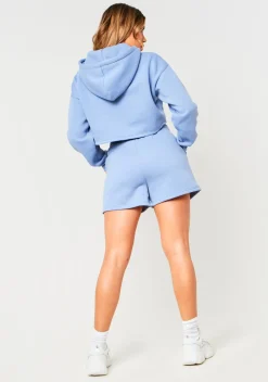 Airport Vibin'|Shorts*Missy Empire Keira Blue Missy Embossed Sweat Shorts