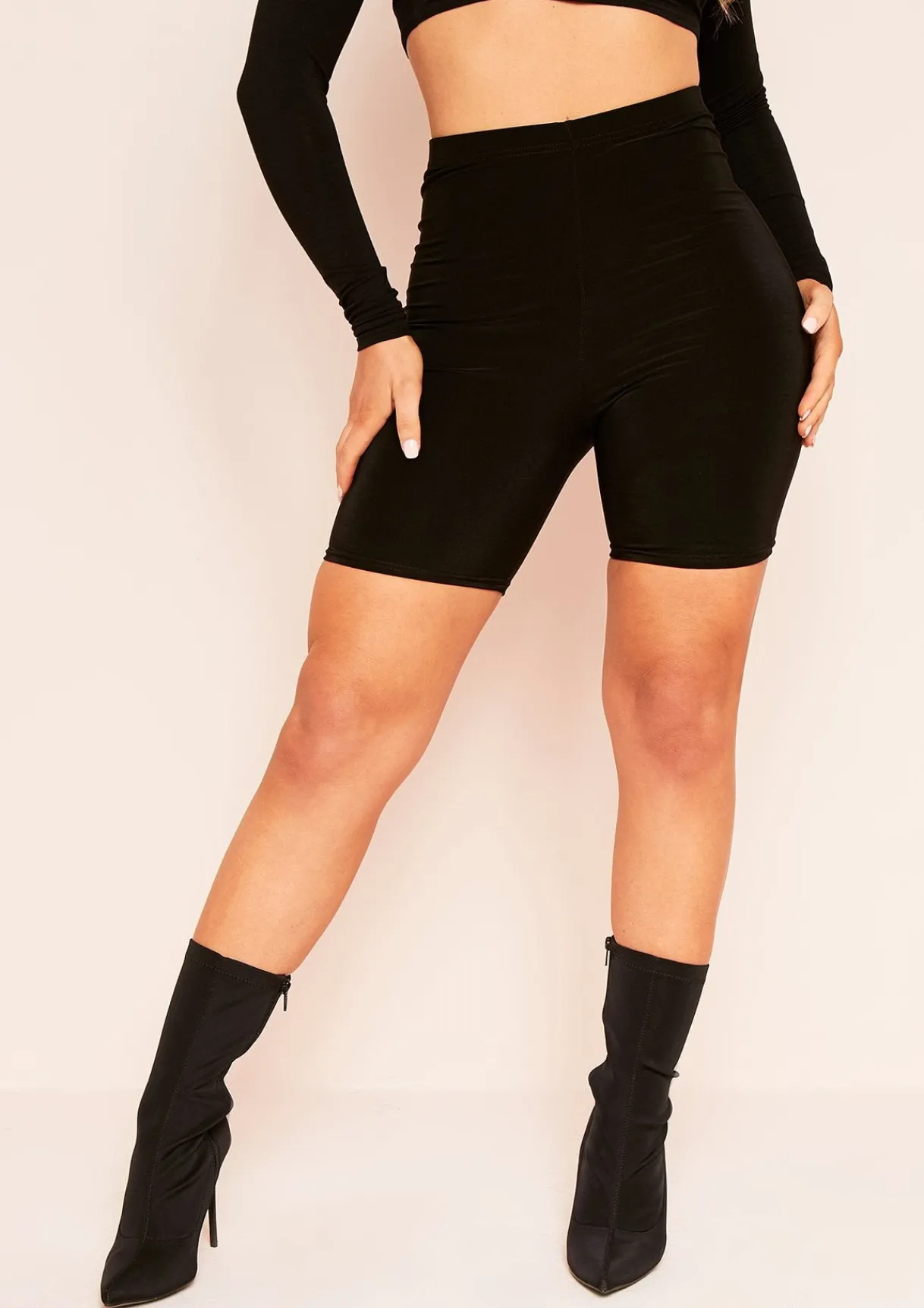 Shorts|Basics*Missy Empire Klara Double Thickness Cycling Shorts Black