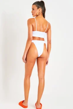 Swimwear|Beachwear*Missy Empire Kourtney Bralet High Rise Bikini White