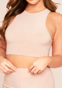 Tops*Missy Empire Kylie Extreme Racer Crop Top Rose