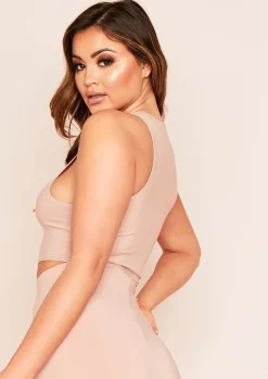 Tops*Missy Empire Kylie Extreme Racer Crop Top Rose