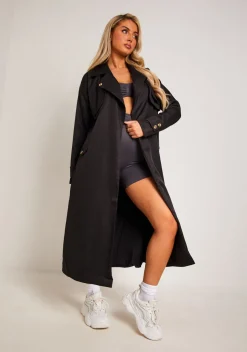 Coats & Jackets*Missy Empire Larsa Trench Coat Black