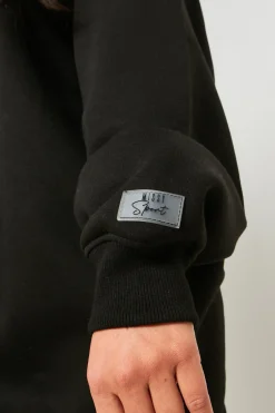 Airport Vibin'|Little Black Dresses*Missy Empire Lauren Black Missy Sport Oversized Sweater Dress