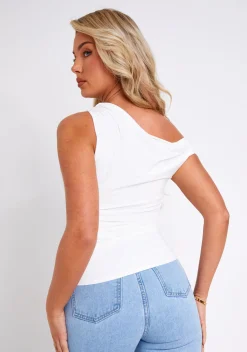 Tops*Missy Empire Lidia Super Soft Off The Shoulder top White