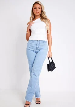 Tops*Missy Empire Lidia Super Soft Off The Shoulder top White