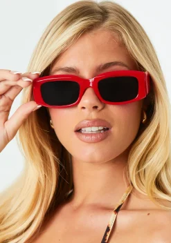 Sunglasses*Missy Empire Lilly Red Chunky Sunglasses