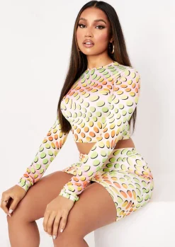 Tops*Missy Empire Lissy Multi Printed Ruched Top Multicoloured
