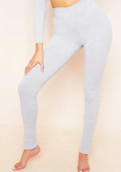 Airport Vibin'|Loungewear*Missy Empire Lola Split Hem Leggings Grey