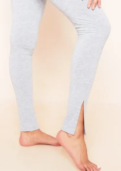 Airport Vibin'|Loungewear*Missy Empire Lola Split Hem Leggings Grey