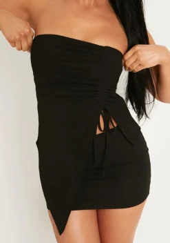 Rave Outfits|Mini Dresses*Missy Empire Lorelei Black Mesh Overlay Micro Mini Skirt