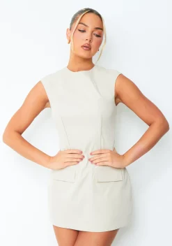 Mini Dresses|Party Dresses*Missy Empire Lottie Cream Cap Sleeve Mini Dress