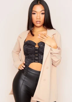 Coats & Jackets|Blazers*Missy Empire Lucy Casual Slim Fit Blazer Beige