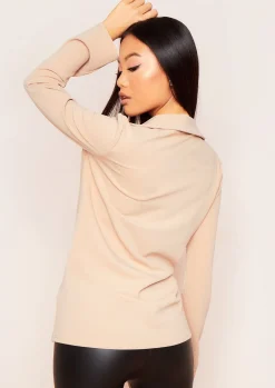 Coats & Jackets|Blazers*Missy Empire Lucy Casual Slim Fit Blazer Beige