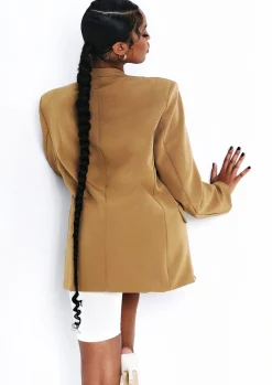 Coats & Jackets|Blazers*Missy Empire Mae Oversized Boyfriend Blazer Camel