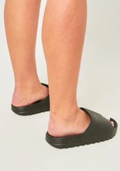 Sandals|Flats*Missy Empire Maisie Rubber Ribbed Sole Sliders Black