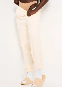 Airport Vibin'|Joggers*Missy Empire Melina Fleece Joggers Cream