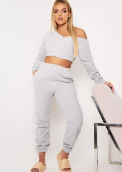 Airport Vibin'|Loungewear*Missy Empire Melina Fleece Joggers Grey