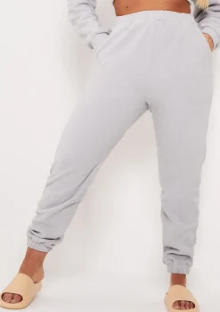 Airport Vibin'|Loungewear*Missy Empire Melina Fleece Joggers Grey