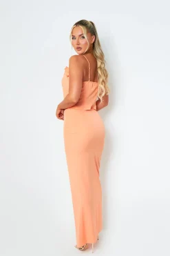 Tops|Co-Ords*Missy Empire Millie Coral Tie Front Top