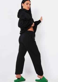 Airport Vibin'|Tracksuits*Missy Empire Misha Missy Sports Club Oversized Hoodie Black