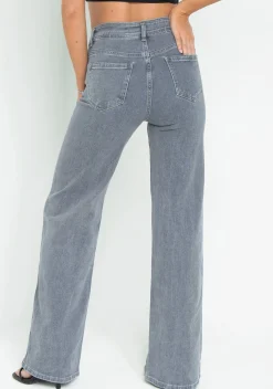 Concert Outfits|Trousers*Missy Empire Molly High Rise Straight Leg Jeans Grey