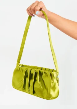 Bags & Purses*Missy Empire Monica Lime Ruched Handbag