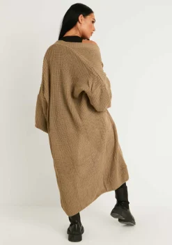 Airport Vibin'|Knitwear*Missy Empire Nathalie Balloon Sleeve Knitted Cardigan Mocha