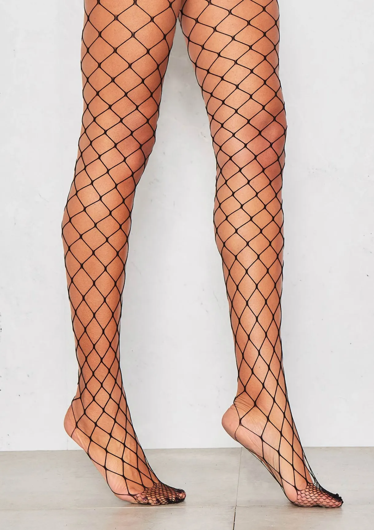 Rave Outfits|Socks & Tights*Missy Empire Neda Large Fishnet Tights Black