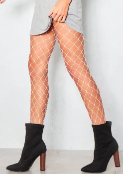 Rave Outfits|Socks & Tights*Missy Empire Neda Large Fishnet Tights White