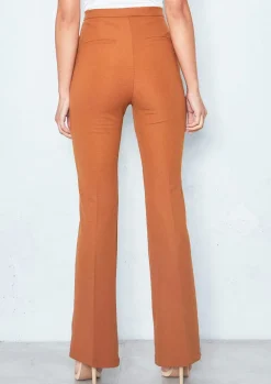 Trousers*Missy Empire Nikita Rust High Waist Straight Leg Trousers
