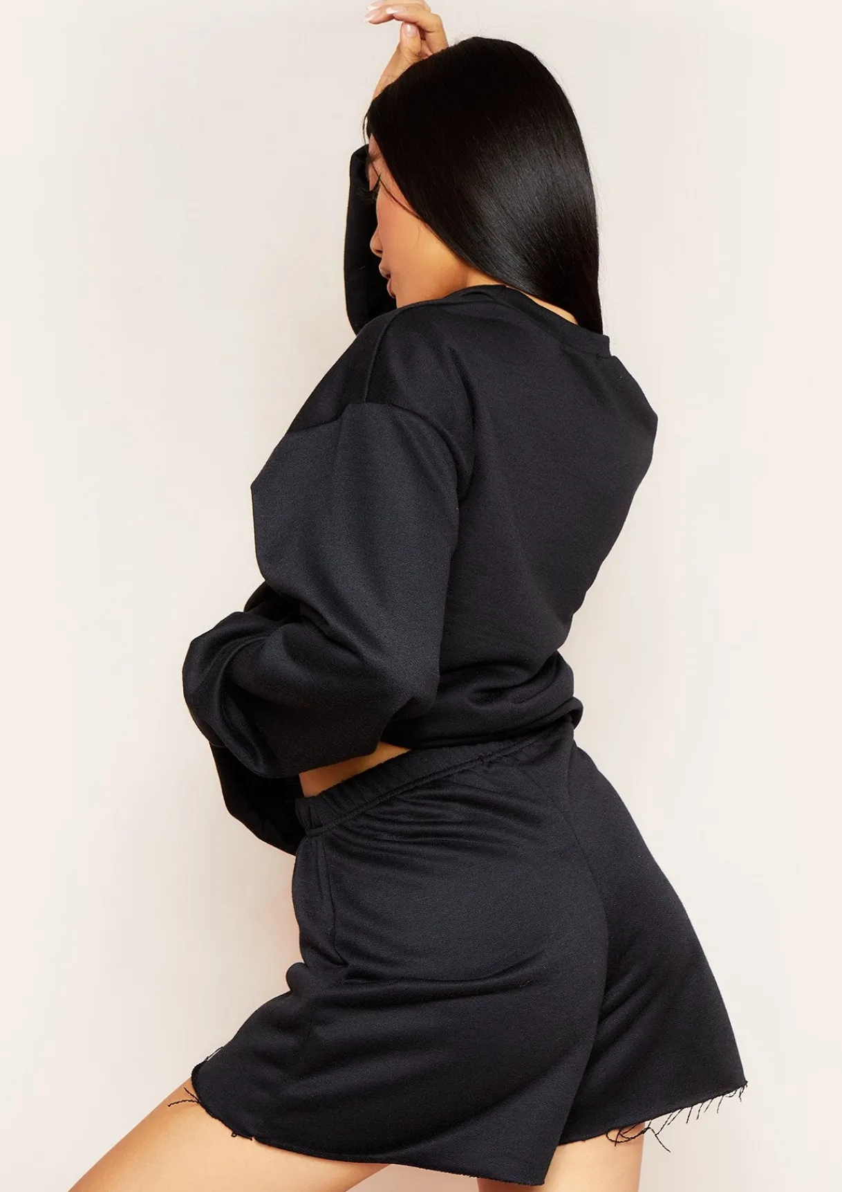 Airport Vibin'|Loungewear*Missy Empire Penny Oversized Sweatshirt Black
