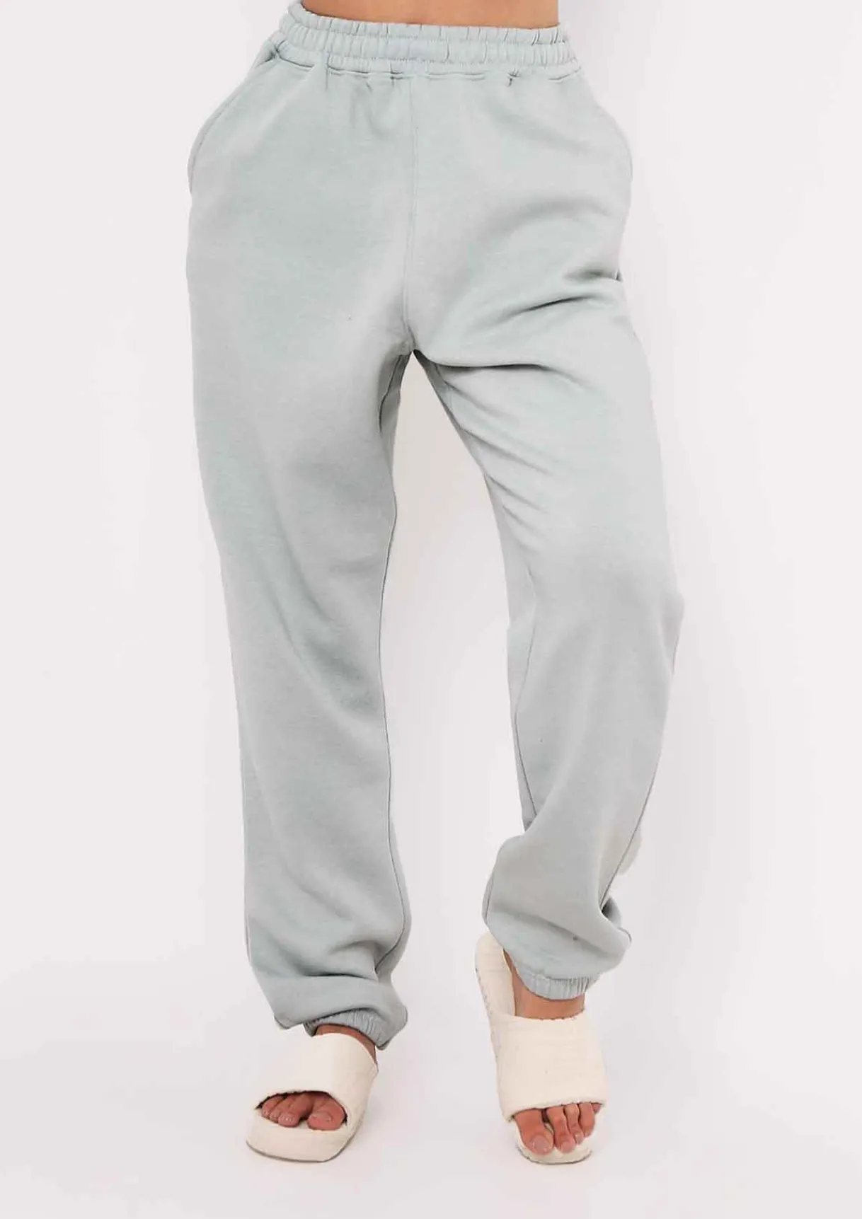 Airport Vibin'|Tracksuits*Missy Empire Rebecca Casual Joggers Sage