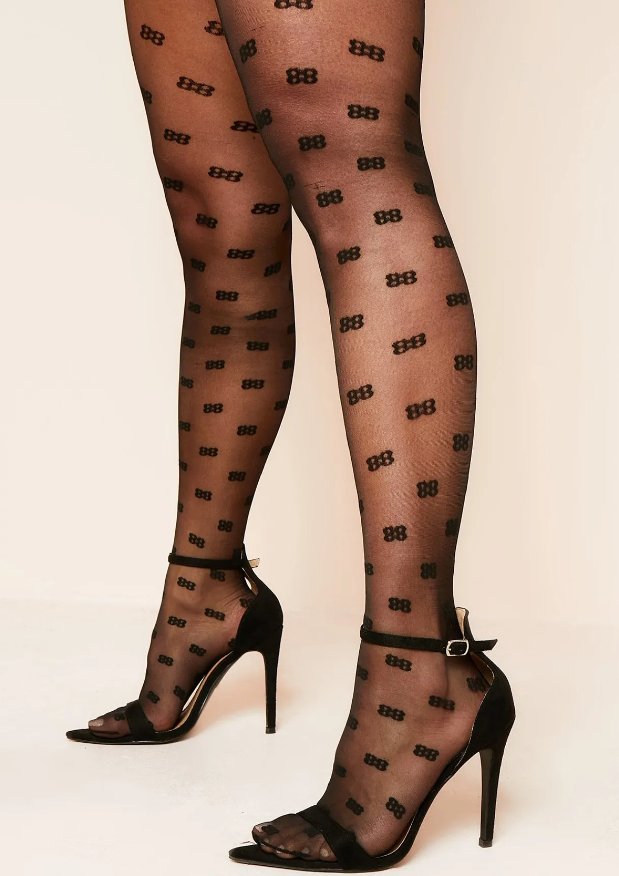 Rave Outfits|Socks & Tights*Missy Empire Reeya Patterned Print Tights Black