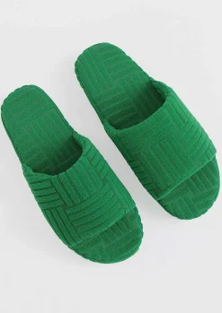 Sandals|Flats*Missy Empire Rochelle Terry Slides Green