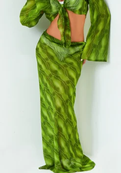 Skirts|Co-Ords*Missy Empire Rose Green Maxi Skirt