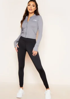 Gym Tops|Activewear*Missy Empire Sadie Grey Missy Sports Zip Up Gym Jacket