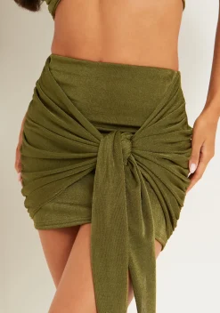 Skirts|Co-Ords*Missy Empire Sarai Olive Knot Detail Mini Skirt