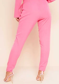 Trousers*Missy Empire Serin Pink Plain Cigarette Trousers