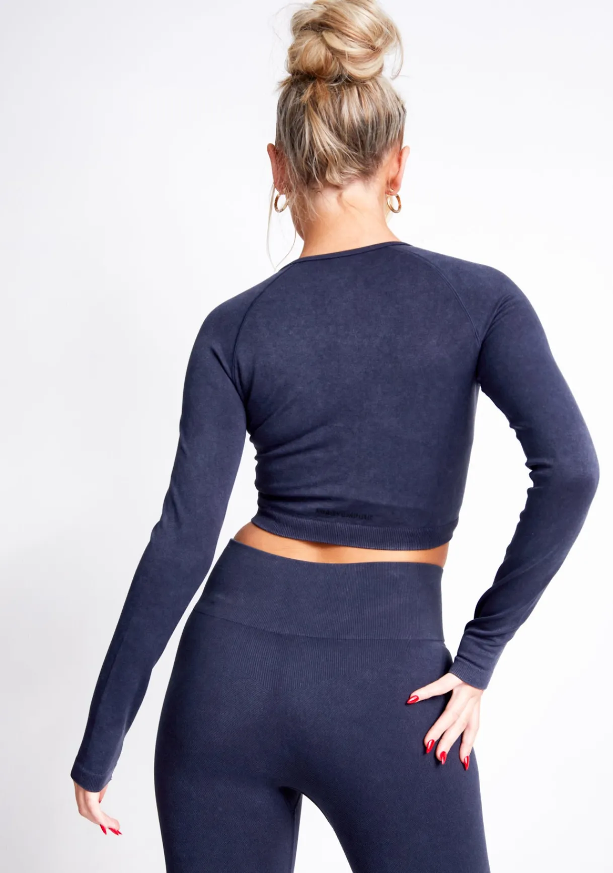 Gym Tops|Coats & Jackets*Missy Empire Solana Acid Wash Cropped Active Sport Jacket Black