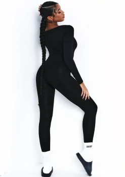 Airport Vibin'|Loungewear*Missy Empire Soph Wide Neck Jumpsuit Black
