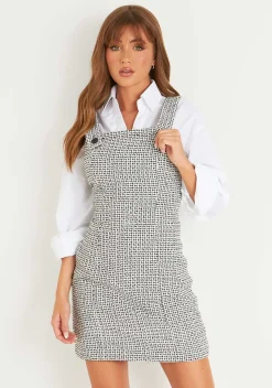 Mini Dresses|Dresses*Missy Empire Sylvia Black Tweed Tailored Mini Dress