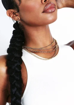 Necklaces|Rave Outfits*Missy Empire Tasha Gold Multi Chain Necklace