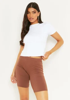 Shorts|Loungewear*Missy Empire Taylor Soft Touch Cycling Shorts Mocha