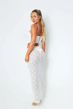 Skirts|Co-Ords*Missy Empire Thalia White Lace Maxi Skirt