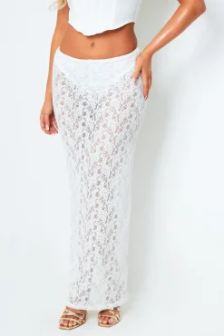 Skirts|Co-Ords*Missy Empire Thalia White Lace Maxi Skirt