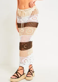 Skirts|Knitwear*Missy Empire Valentina Multi Crochet Panelled Maxi Skirt Multicoloured