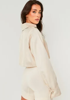 Coats & Jackets*Missy Empire Vera Stone Oversized Cropped Trench